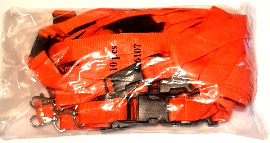 Lanyard safty Oranje onbedrukt laatste 200 